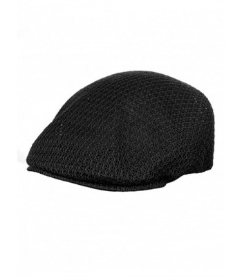 NYFASHION101 Unisex Duck Bill Mesh Weaved Newsboy Ivy Cap - Black - CU17YI8YGU8