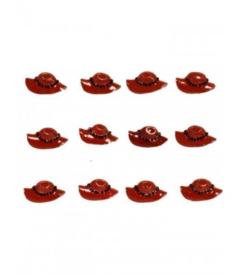 Great Deals! 12 Pck Little Red Hat Rings With Purple Stone Design - C9113ZWUA0V
