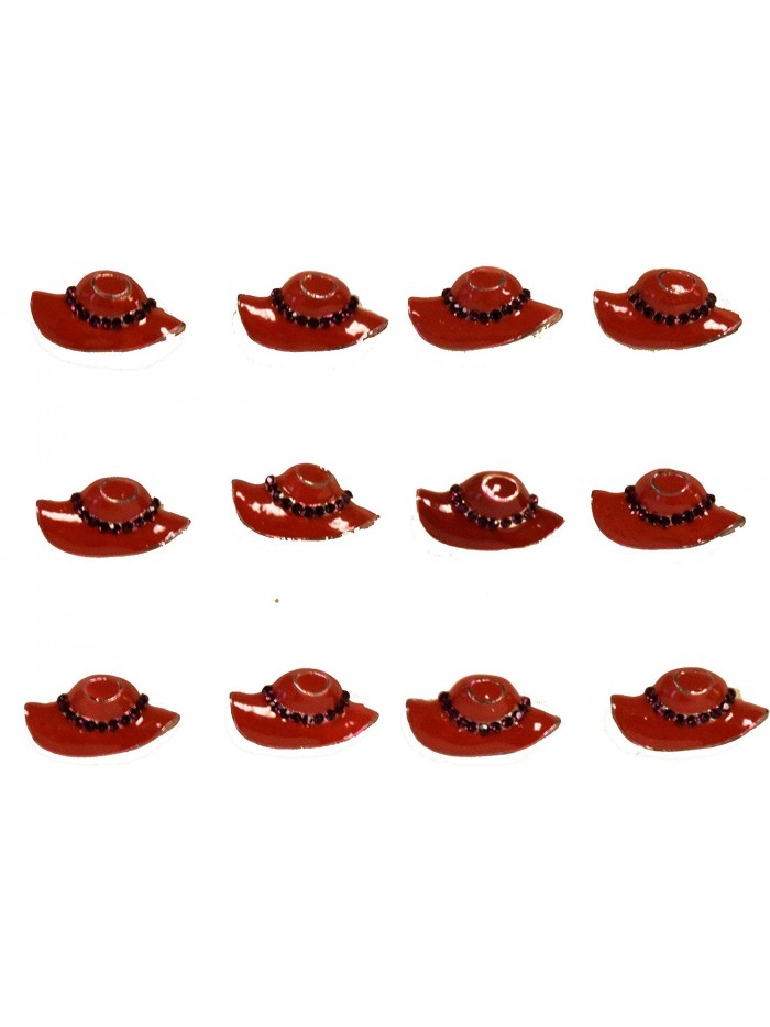 Great Deals! 12 Pck Little Red Hat Rings With Purple Stone Design - C9113ZWUA0V