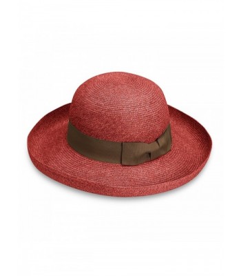 wallaroo Women's Georgia Sun Hat - UPF 50+ - Adjustable Fit - Burnt orange - CU12B74L891