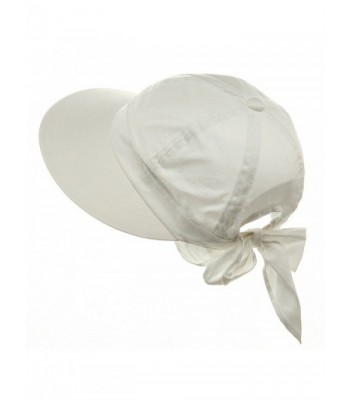 Ladies White Cotton Garden Hat