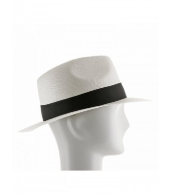 Ultrafino Trilby Straw Fedora Panama in Men's Fedoras