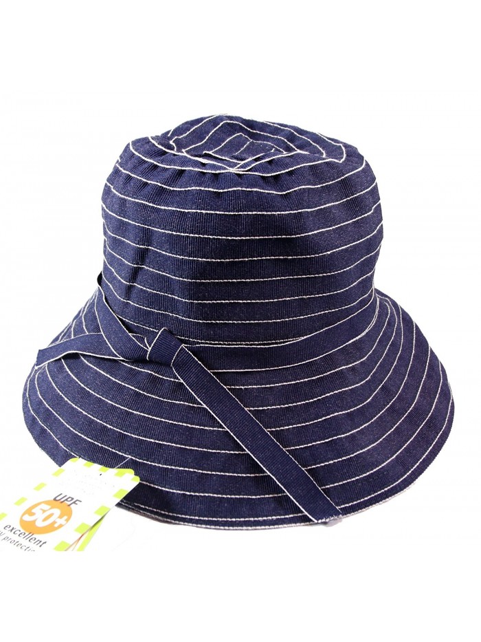 Jeanne Simmons Twill Travel Bucket Hat for Women - UPF 50+ UV Sun Protection (Blue Denim) - Blue Denim - CI11C8UV3KN