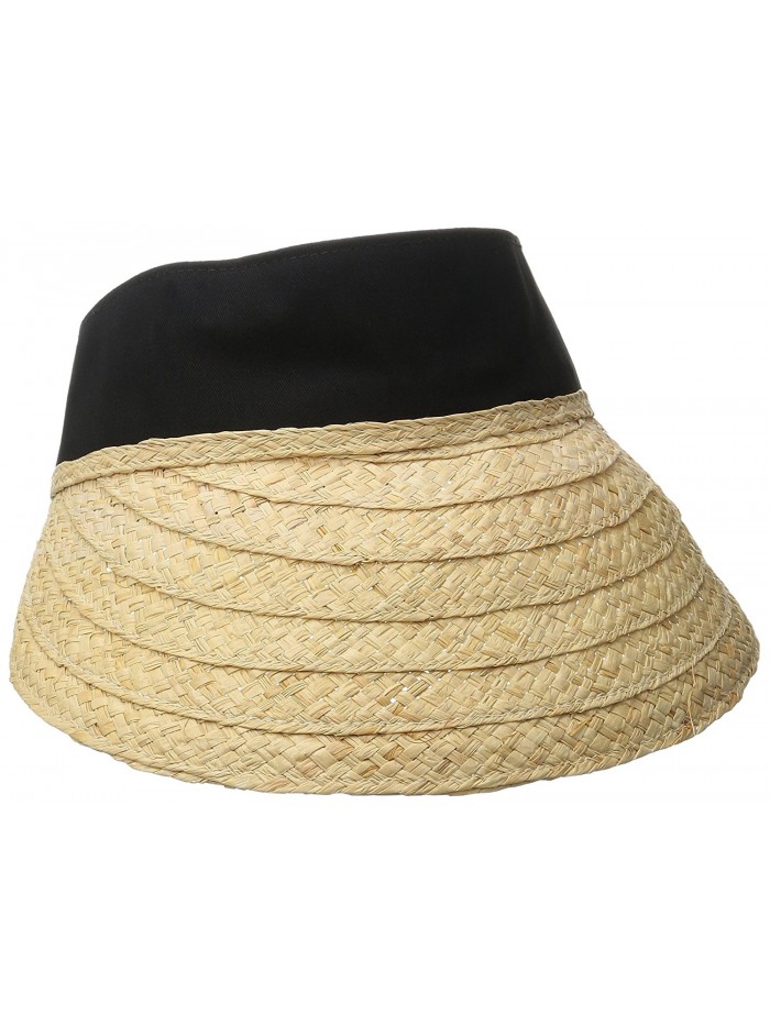 Karen Kane Women's Raffia Visor Face Protector - Natural/Black - CO11RIC944D