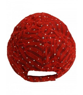 Ladies Sparkle Baseball Hat Adjustable in Women's Newsboy Caps