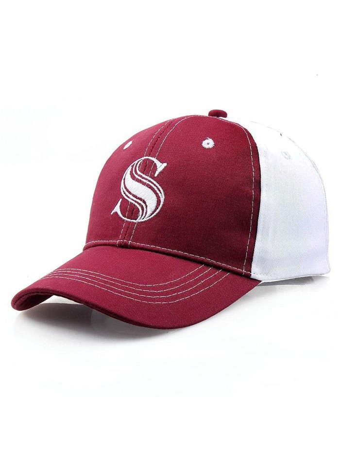 S Icon Baseball Cap For pubg Adjustable Hats Winner Winner Chicken Dinner - Wine Red - CT188U803Y6