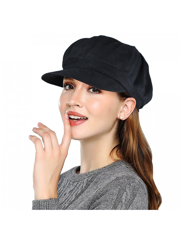 Elonglin Women Newsboy Cap Beret Visor Wool Blend Fashion Vintage Cabbie Cap Hat