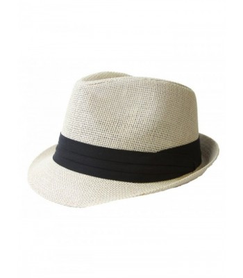 The Hatter Co. Tweed Classic Cuban Style Fedora Fashion Cap Hat - Ivory - CL112X0GIFN