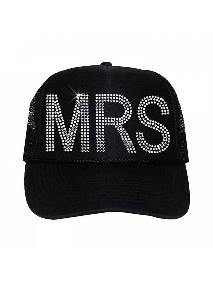 MRS. Rhinestone Bridal Trucker Hat - C217YR70LXS