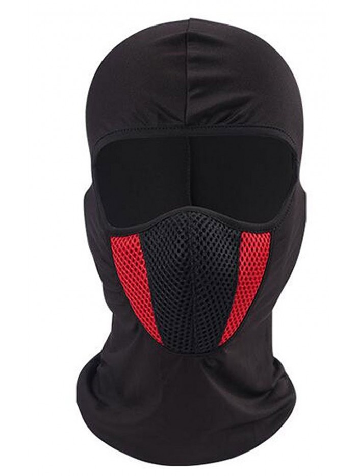 ICESNAKE Face Mask-Balaclava Hood Motorcycle Cycling Thermal Outdoors Ski Mask - Red - C0188NKQUXS