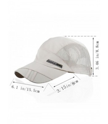 Men's Summer Outdoor Sport Baseball Hat Running Visor Sun Cap - Beige ...