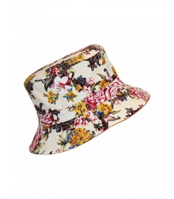 Vintage Floral Cotton Bucket Lining in Women's Sun Hats
