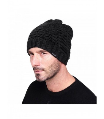 VBIGER Beanie Hat Knit Hat Winter Skull Wool Hat Windproof For Men & Women - Black - CP129L0E2OL