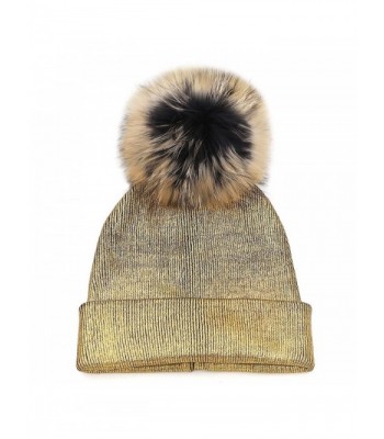 GZHILOVINGL Womenes Metallic Beanie Double