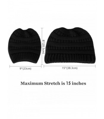 YEENOR Women Ponytail Beanie Winter in Women's Skullies & Beanies