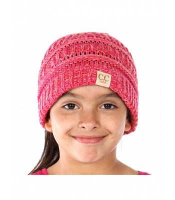 Plum Feathers Beanie Stretch Ponytail in Women's Skullies & Beanies