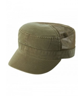 ENZYME WASHED TWILL ARMY CAP w/ MESH BACK - Olive - C9110JY89CZ