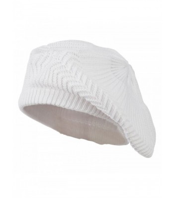 Cotton Rasta Tam Beret - White - CV12B2DX6U1