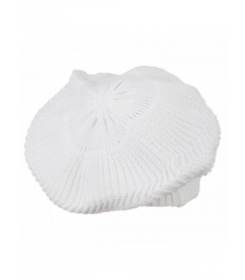 Cotton Rasta Tam Beret White