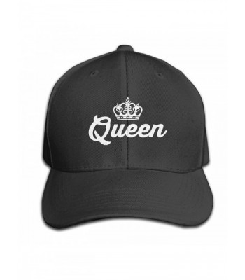 Mens Fitted Hats Queen Lovers Couple Adjustable Cool Snapback - Black - CY12MXZBA2I