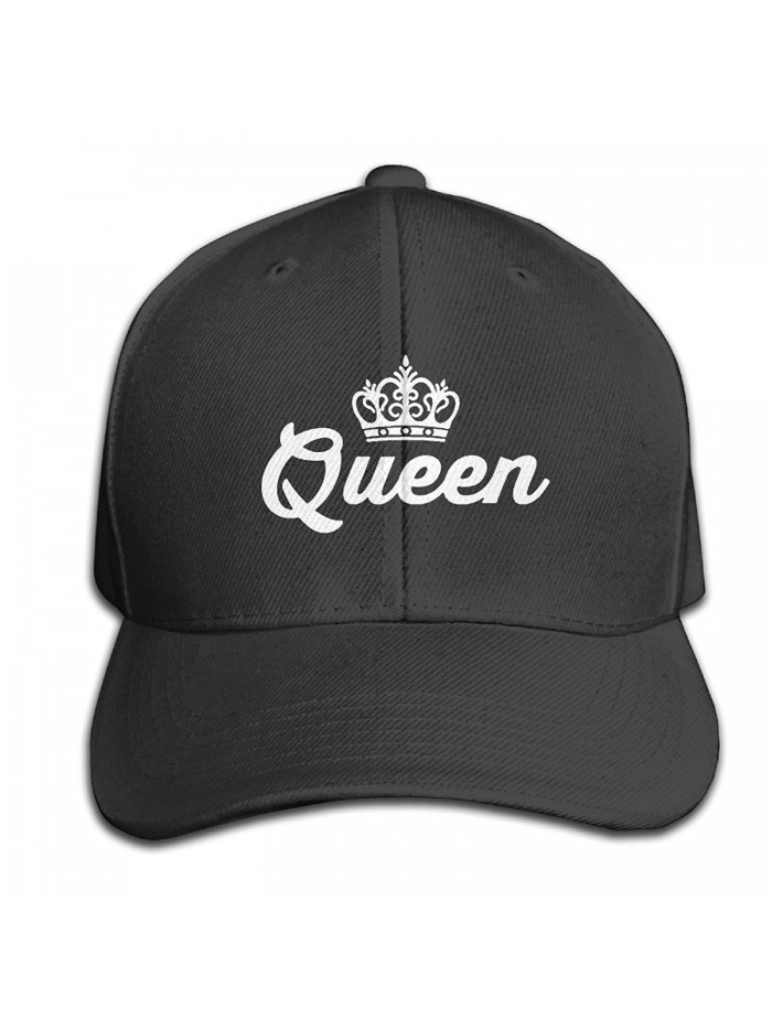Mens Fitted Hats Queen Lovers Couple Adjustable Cool Snapback - Black - CY12MXZBA2I