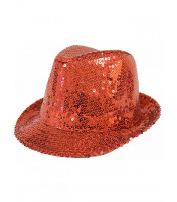 Sequin Covered Fedora / Red / Red Hat Lady Society - CX112RT20PH