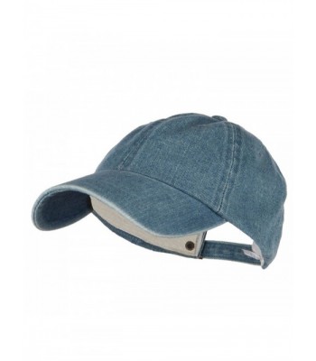 Mega Cap Cotton Denim Baseball Cap - Light Blue Denim - CC11174WS8H