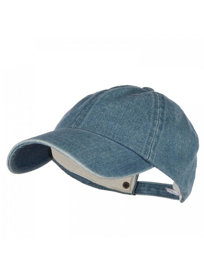 Mega Cap Cotton Denim Baseball Cap - Light Blue Denim - CC11174WS8H