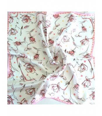 Rose Buds 100% Charmeuse Silk Scarf Bandana Headband By Silksalon Pink A1040 - CY11IVNJMKJ