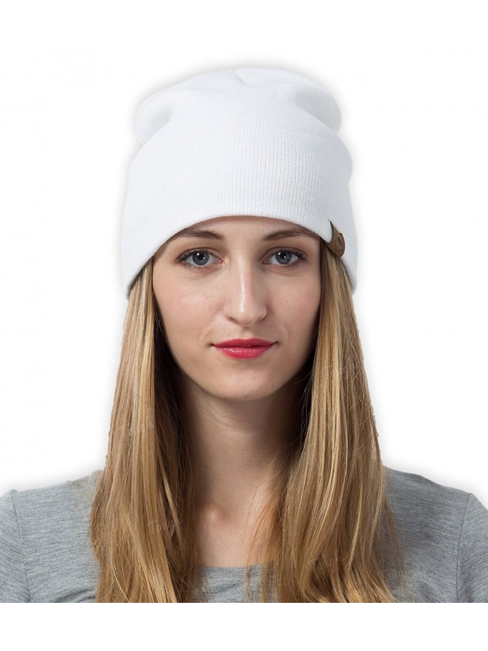 Daily Knit Beanie Tough Headwear - White - CU12MJ3WX2P