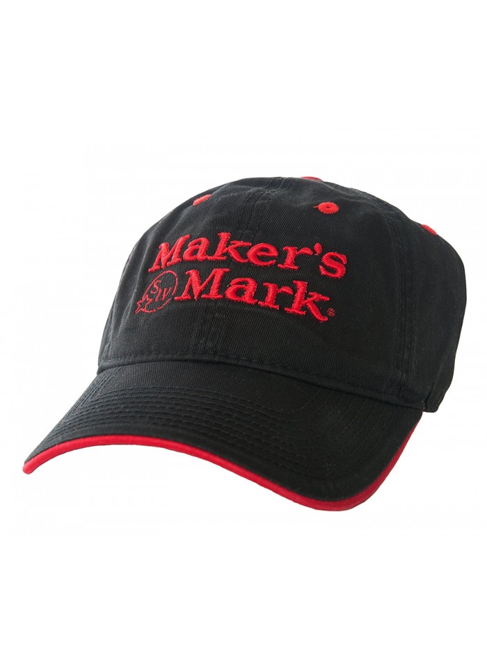 Maker's Mark SIV Embroidered Black Hat with Red Logo - C411U5AAMM1