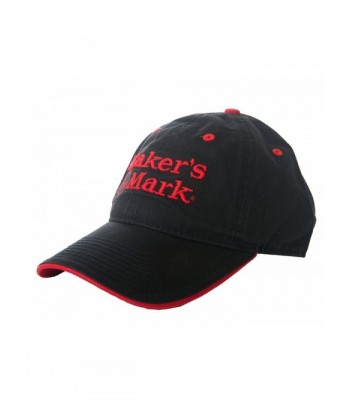 Makers Mark Embroidered Black Logo in Women's Baseball Caps