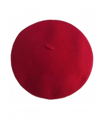 Vieux Carre Traditional French Wool Beret - Red - C71179PDR29