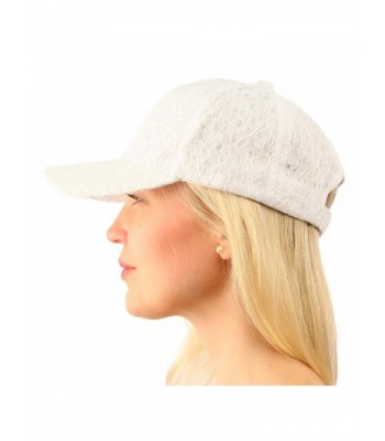 Everyday Lace Light Plain Blank Baseball Sun Visor Solid Ball Cap Dad Hat - White - CC17Z2ECU8N