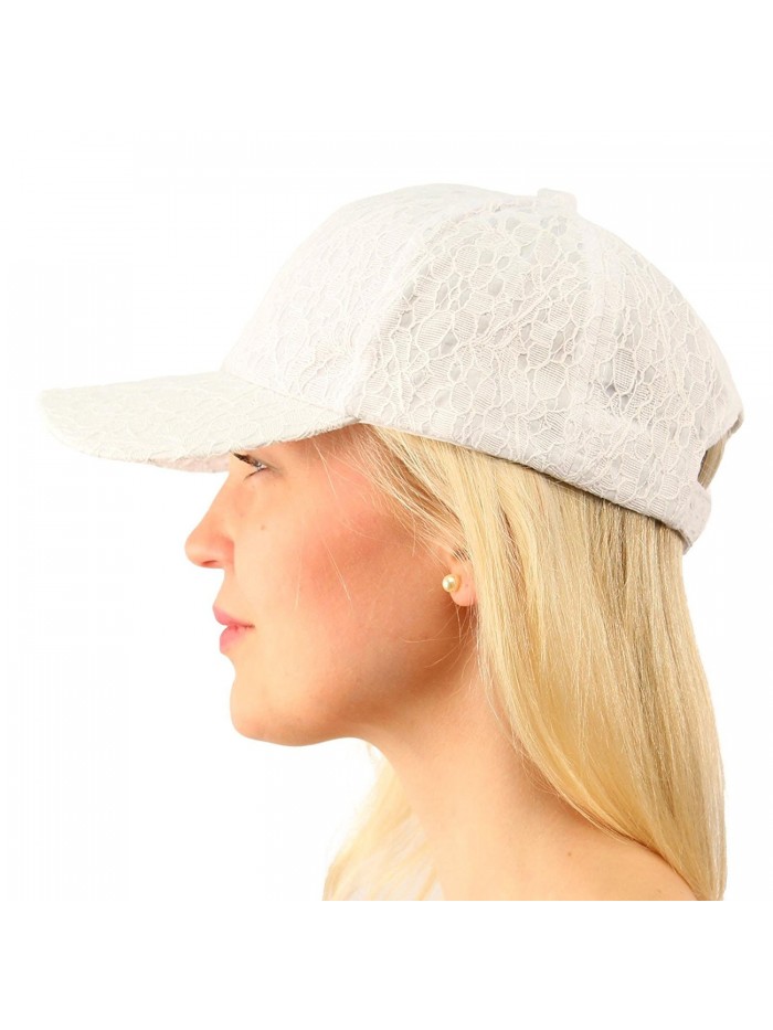 Everyday Lace Light Plain Blank Baseball Sun Visor Solid Ball Cap Dad Hat - White - CC17Z2ECU8N