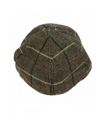 Winter Herringbone Cabbie Hat Charcoal