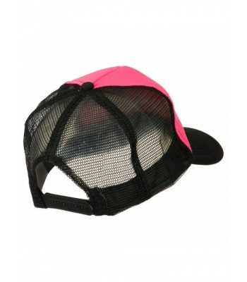 Neon Polyester Foam Front Trucker - Black Pink - C311M6KI2D1