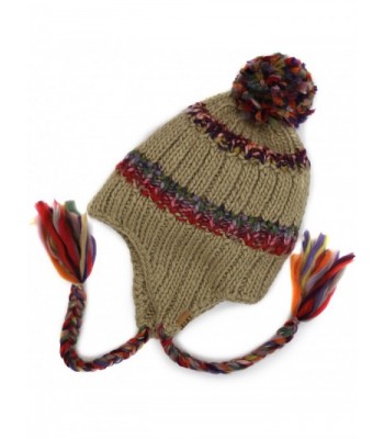 Roxy Juniors Northern Lights Knit Earflap Beanie - Beige - C9119586H8J