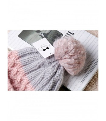 Boncy Womens Winter Knitted Pompoms in Women's Skullies & Beanies