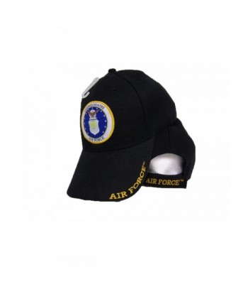 Air Force Emblem Active Duty U.S. Black Embroidered Baseball Ball Cap Hat - C2185WCRZ8Z