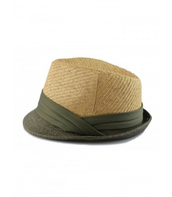 Summer Paper Straw Fedora Trilby in Men's Fedoras