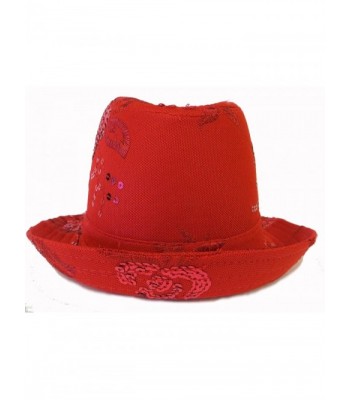 Sequin Floral Fedora Hat Ladies in Women's Fedoras