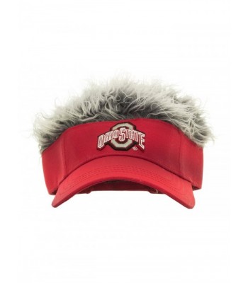 NCAA Ohio State Flair Hair Adjustable Visor With Hair - C811MPWN519