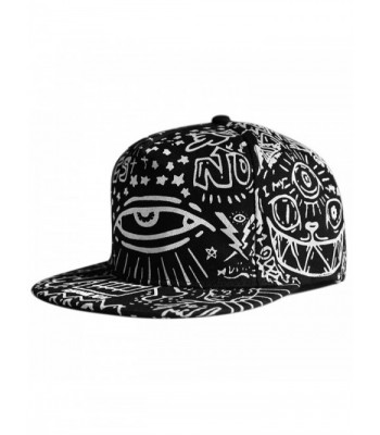 LOCOMO Abstract Art Graffiti Big Eye Painting Baseball Cap FFH252BLK - Black - CP11UB9XIAP