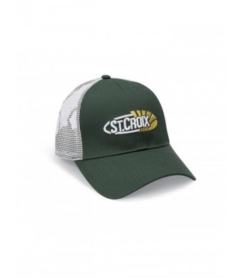 St. Croix Logo Deluxe Mesh Back Trucker Fishing Cap - Green - C3129XHZ4WL