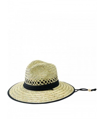 San Diego Hat Co. Men's Olive Band Raffia Sun Hat - Natural / Black - C111GTB4Y7L