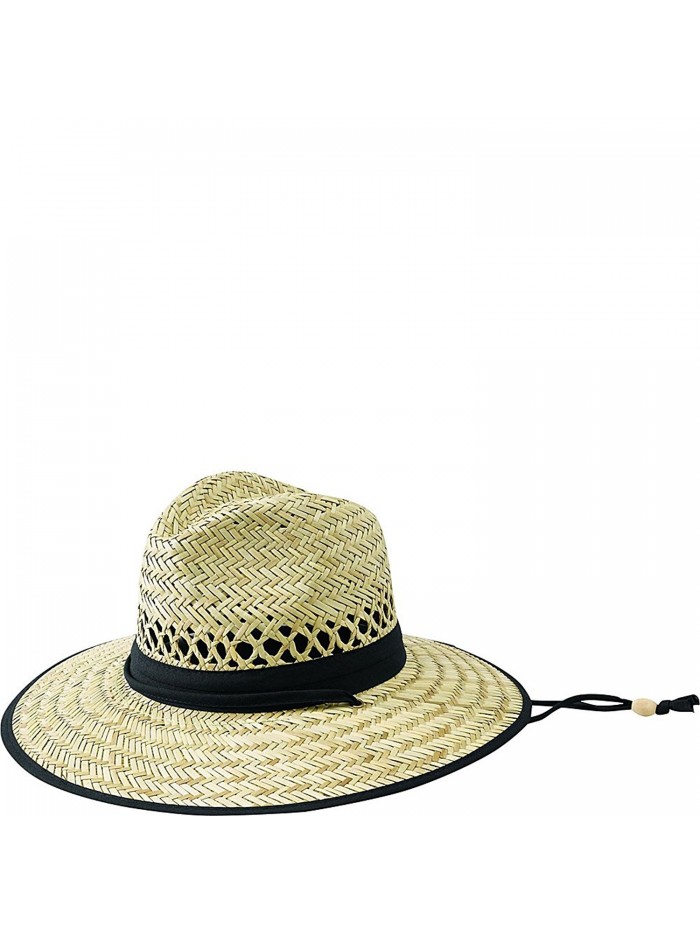 San Diego Hat Co. Men's Olive Band Raffia Sun Hat - Natural / Black - C111GTB4Y7L