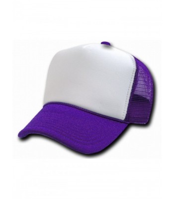 TWO TONE TRUCKER SNAP BACK CAP PURPLE CAPS HATS - CC1145YDK7T