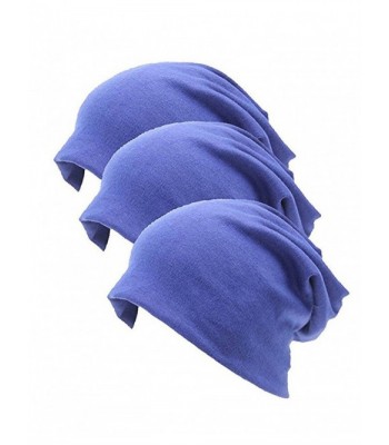 Luccy K Unisex Indoors 100% Cotton Beanie- Soft Sleep Cap For Hairloss- Cancer- Chemo - Blue - CX17AAGOO66
