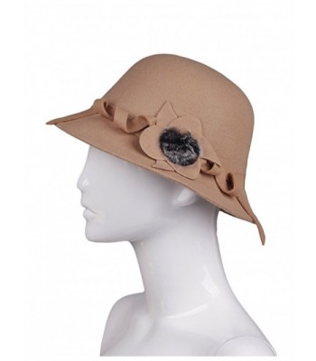 Aurora Wide Large Brim Sun Protection Spring Bowknot Hat For Women - Khaki Cloche-2 - CU17YCHKDL6